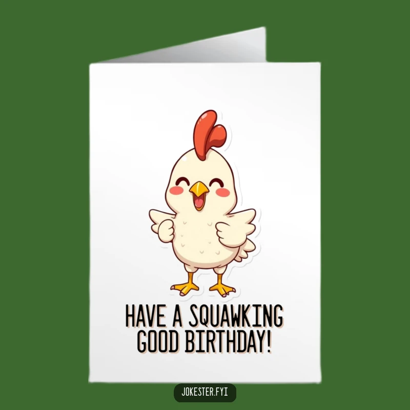 Free Printable Birthday Card: Rubber Chicken Fun Downloadable Gift