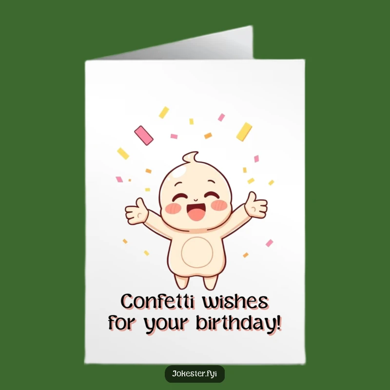 Joyful Confetti Card: Free Printable Happy Birthday Celebration Downloadable