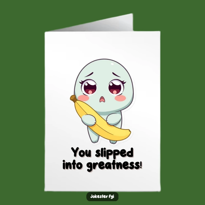 Free Printable Banana Slip Congrats Card - Hilarious Oops Downloadable