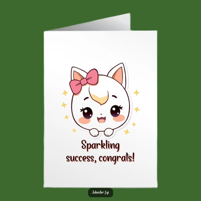 Free Printable Congrats Card: Sparkly Success - Downloadable Shine