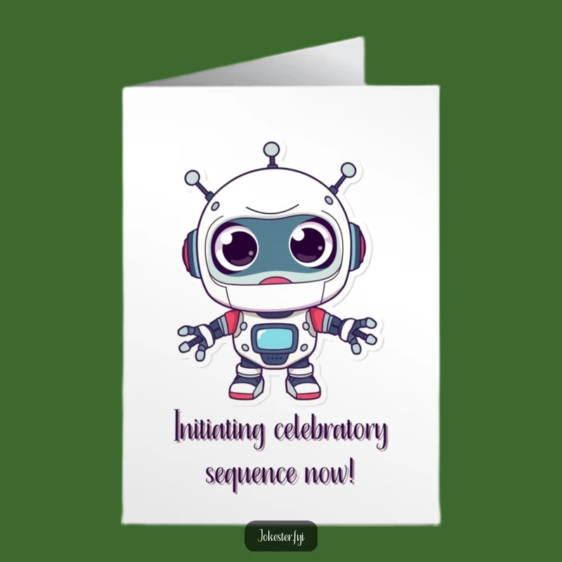 Free Printable Robot Congrats Card: Googly Eyed Surprise for Big News Downloadable