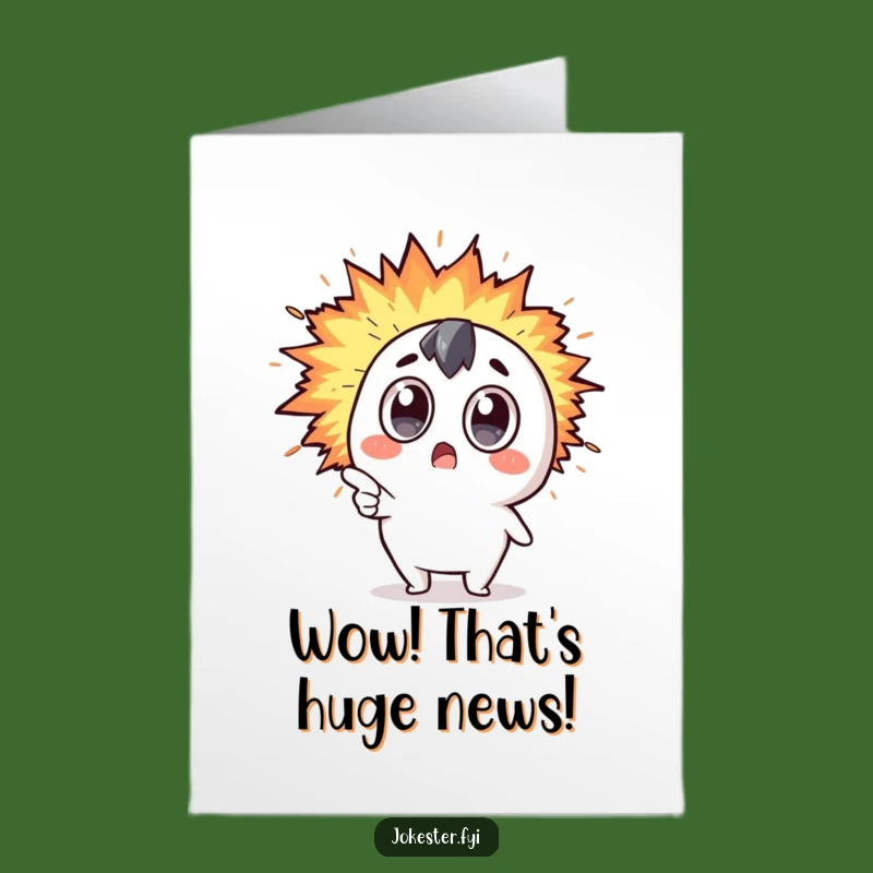 Free Printable Congrats Card: Humor Blast - Shocked Kawaii Downloadable Gift!