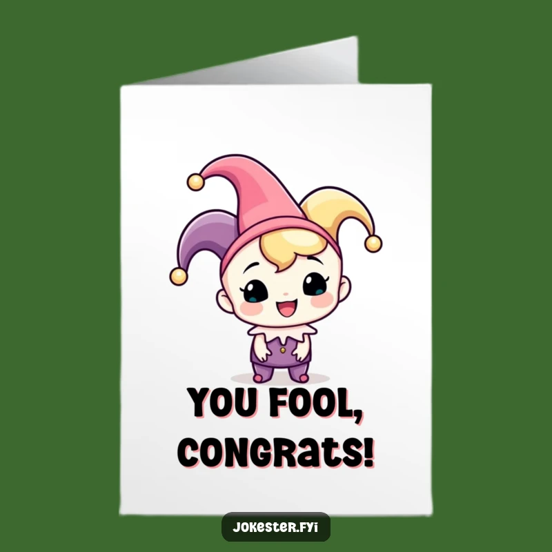 Free Printable Congrats Card: Jester Tips Hat to Your Success!