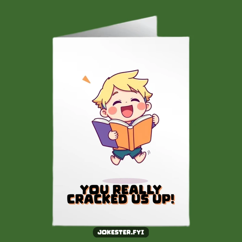 Free Printable Congrats Card: Character's Leap of Joy for Your Success!