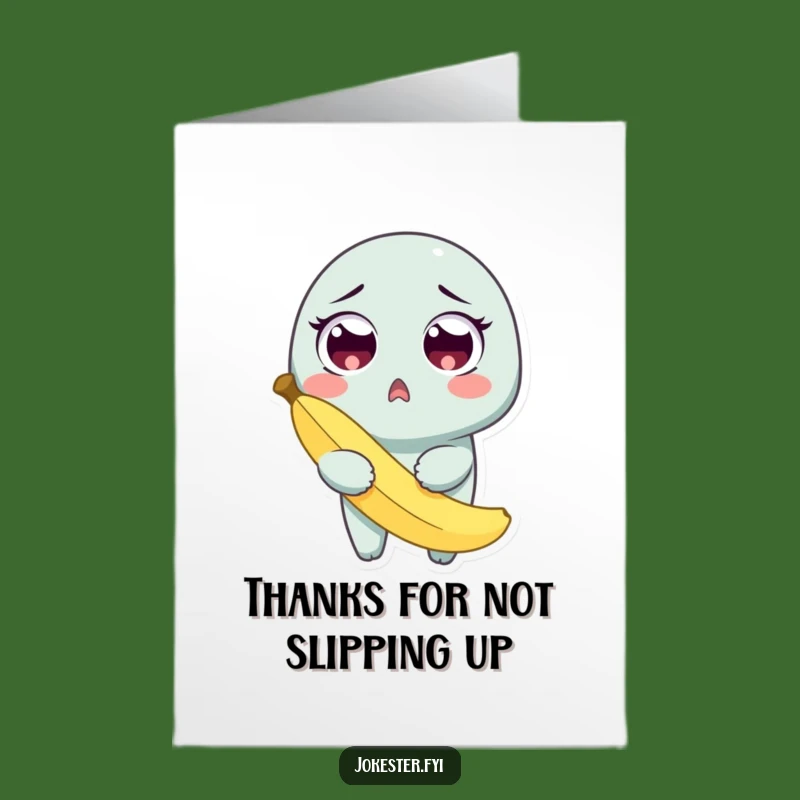 Free Printable Banana Slip Thank You Card - Comedic Gratitude Downloadable