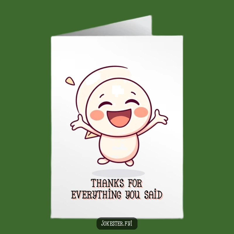 Free Printable Thank You Card: Giggling Bubble - Humorous Downloadable Appreciation