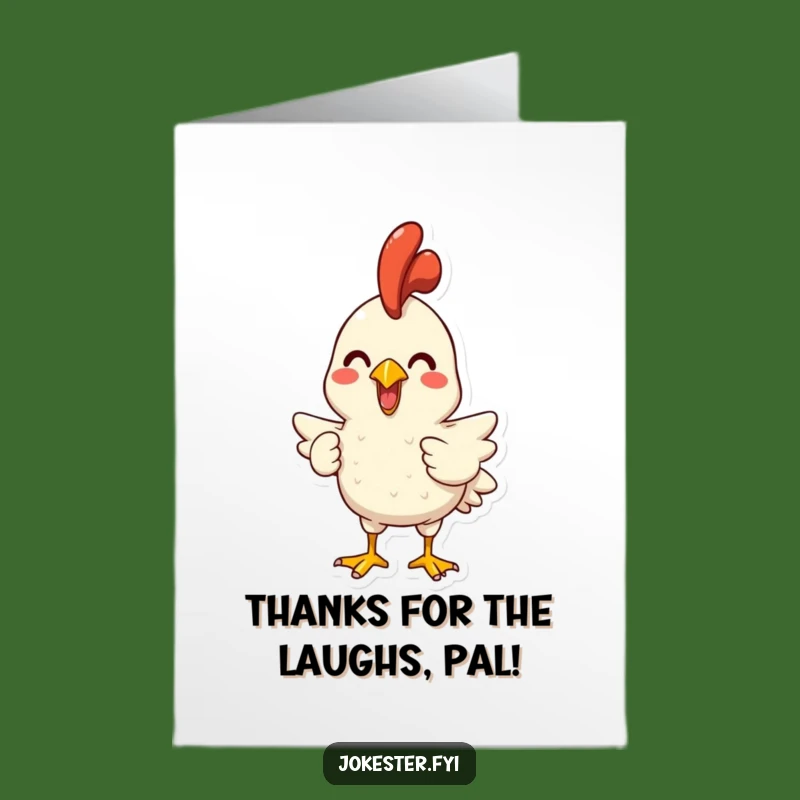 Free Printable Thank You Card: Rubber Chicken Gratitude Downloadable Gift