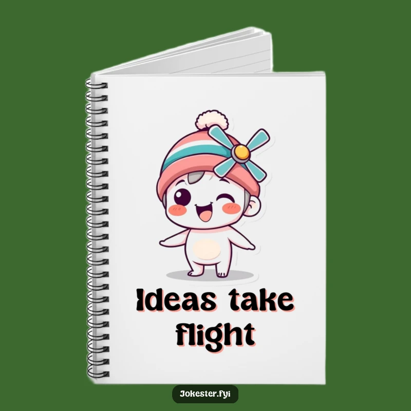 Funny Propeller Beanie Character Notebook: Jot Down Ideas with Delight
