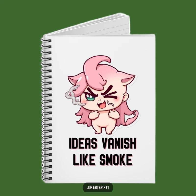 Funny Winking Smoke Mage Notebook: Jot Down Your Sneaky Plans