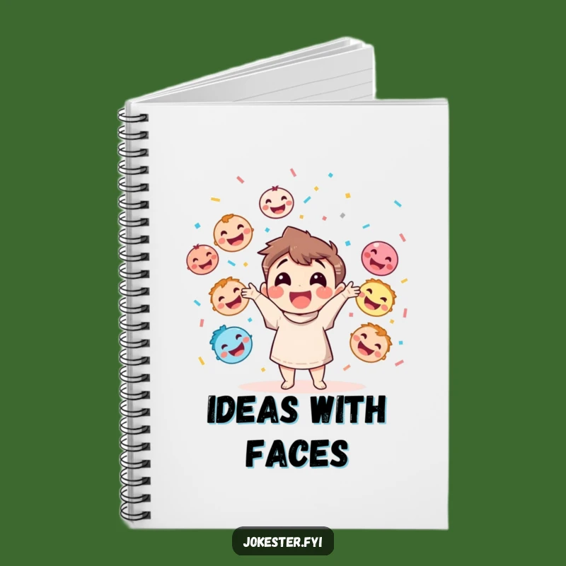 Funny Juggling Faces Notebook: Capture Your Happiest Thoughts