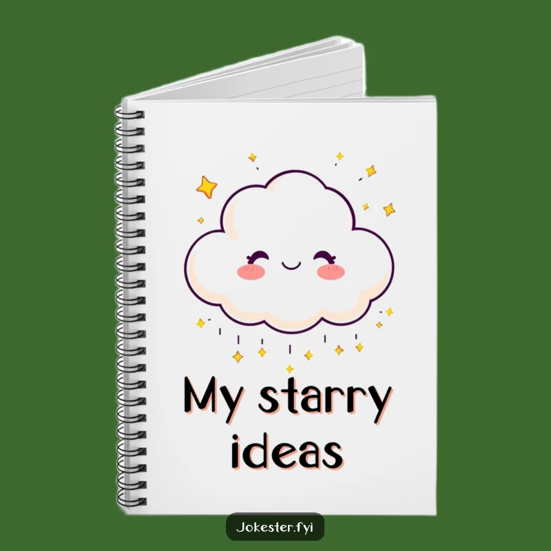 Funny Happy Cloud Notebook: Jot Down Your Starry Ideas