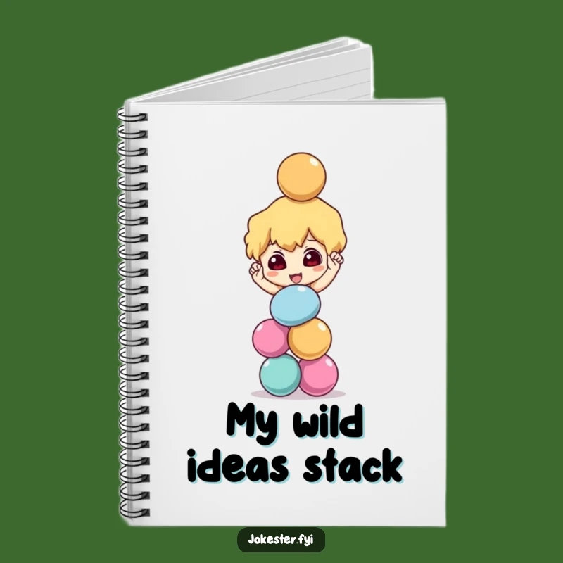 Funny Balancing Balls Notebook - Mischievous Character Journal Gift