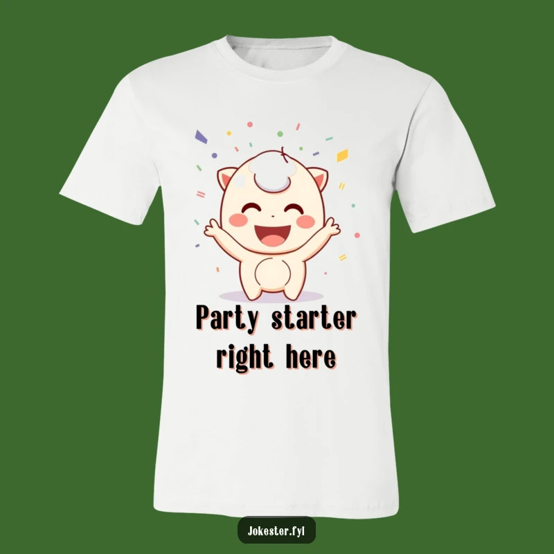 Funny Confetti Throwing T-Shirt: Playful Smile Celebration, Hilarious Gift!