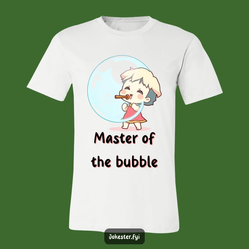 Funny Giant Bubble Blower T-Shirt - Excited Character Gift