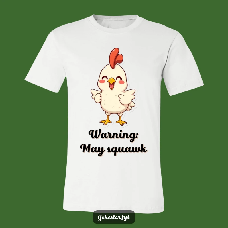 Funny Rubber Chicken Squawking T-Shirt - Wear Your Joyful Silliness Loudly!