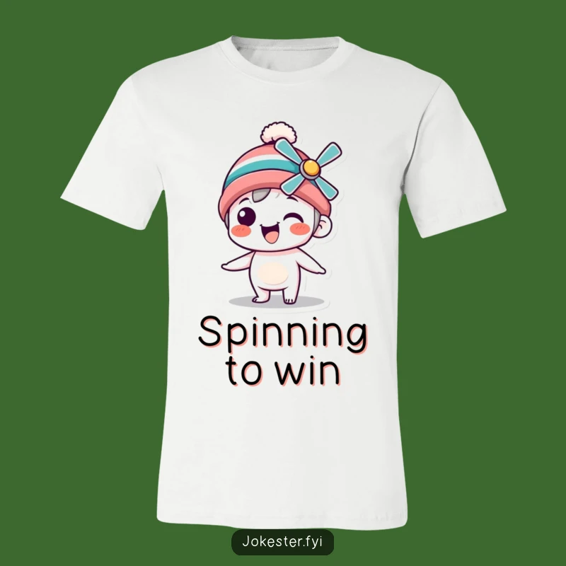 Funny Propeller Beanie Character T-Shirt: Wear Your Joyful Spin with Pride