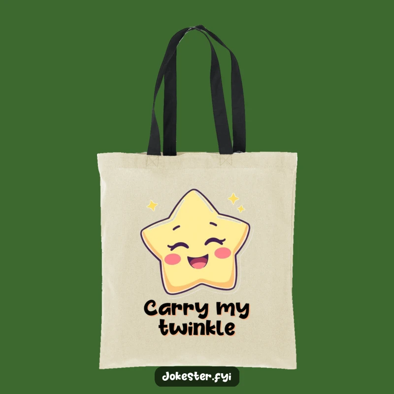 Funny Star Wink Tote Bag - Joyful Twinkle Accessory Humor