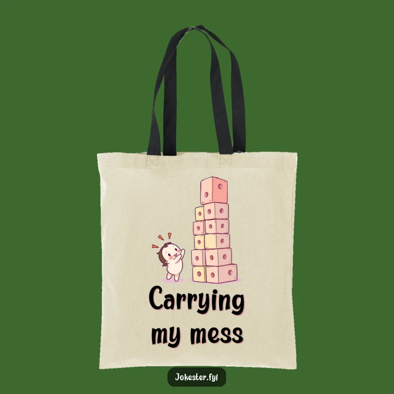 Funny Collapsing Cubes Tote Bag - Carry Your Amusement Everywhere You Go!