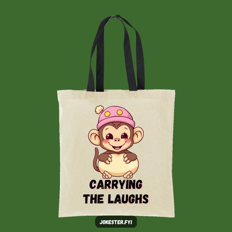 Funny Monkey Silly Hat Tote Bag: Carry Your Laughs Everywhere