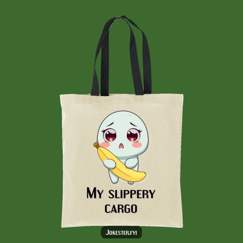 Funny Banana Peel Slip Tote Bag: Carry Your Comedy